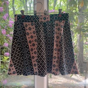 Pink and blue patterned mini.